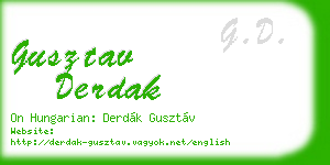 gusztav derdak business card