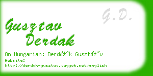 gusztav derdak business card